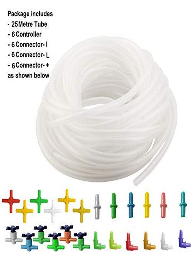 Venusaqua Venus Aqua Outlet Tube Adjustable Connector, Aquarium Multi Uses of 25 Meter PVC Hose Air Pump Air Line and 4 Different Air Valves Plastic, Aquarium Controller 24 Piece with 25 Meter Aquarium Air Tube - Image 5